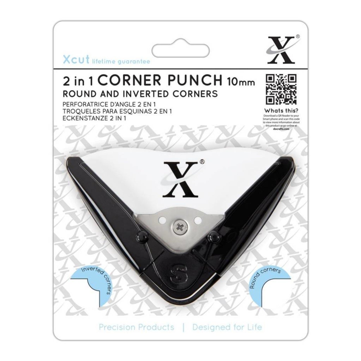 Xcut hjørnerunder punch- Corner Punch - 2 in 1  (10mm radius) (XCU 257003)