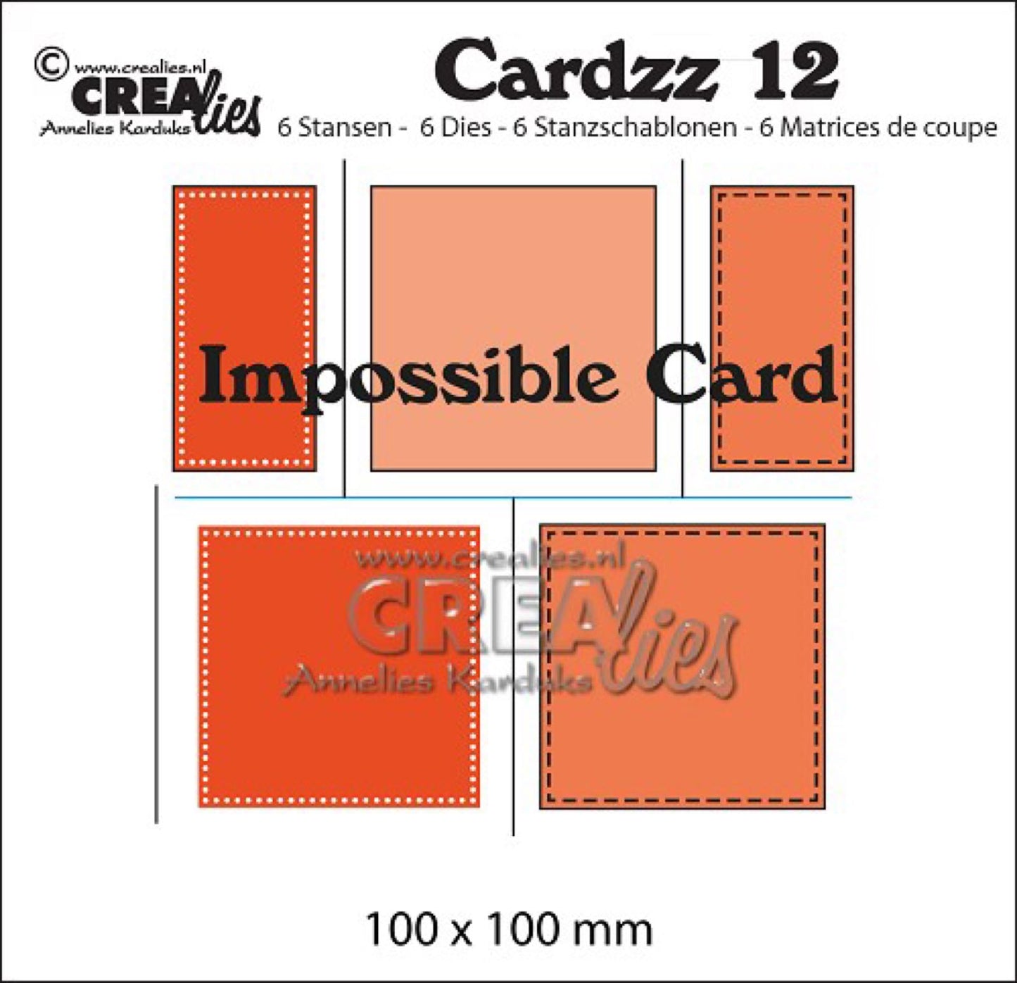 Crealies Cardzz stansen no. 12, Impossible card