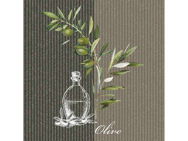Servietter - Lunsj - 33x33cm -  olje og oliven
