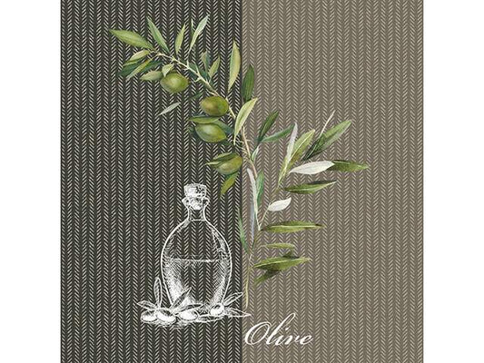 Servietter - Lunsj - 33x33cm -  olje og oliven