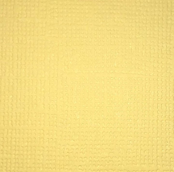 reprint Ensfargete kartong - Lemon yellow-  Gul 12x12 ensfarget 190g