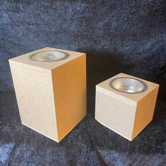 Te-lysestake  firkantet 7x7cm H10cm mdf