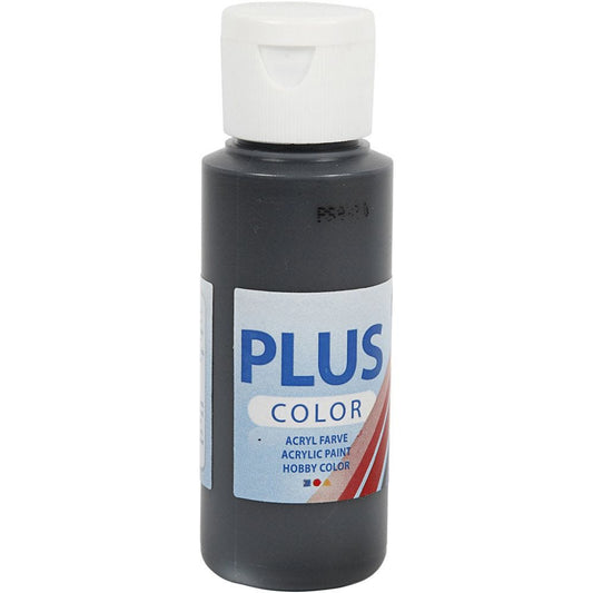 Plus Color hobbymaling - Svart  , 60ml