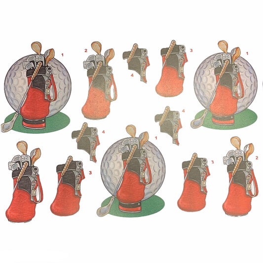 3d klippark golfbag m/utstyr