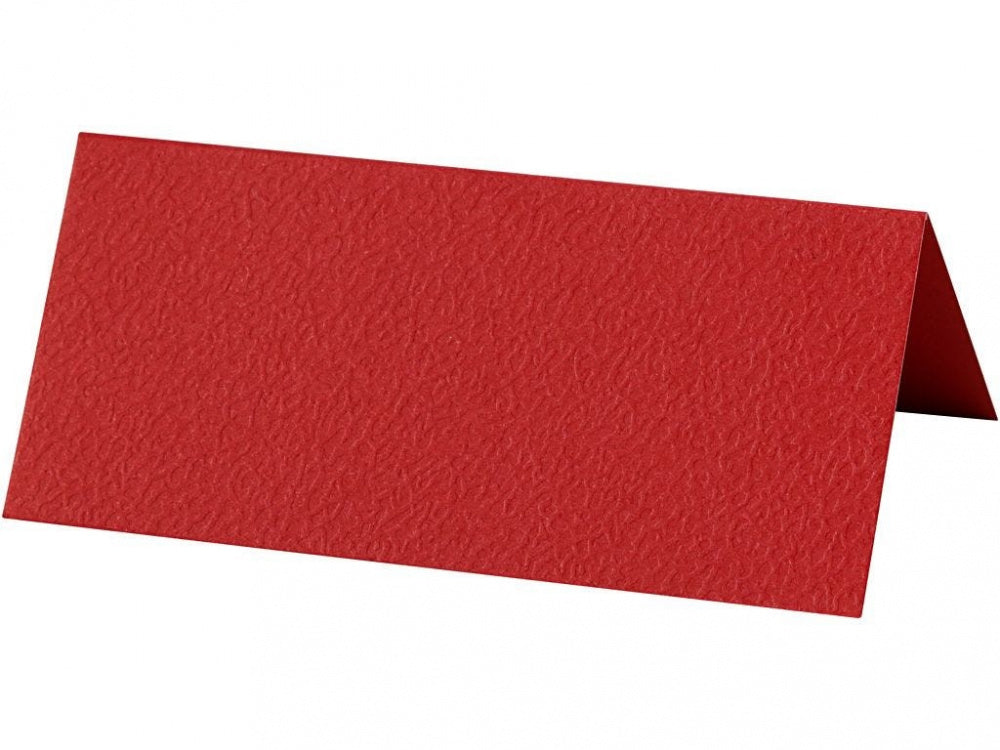 25 stk rød bordkort med dobbeltsidig mønster 9x4 cm