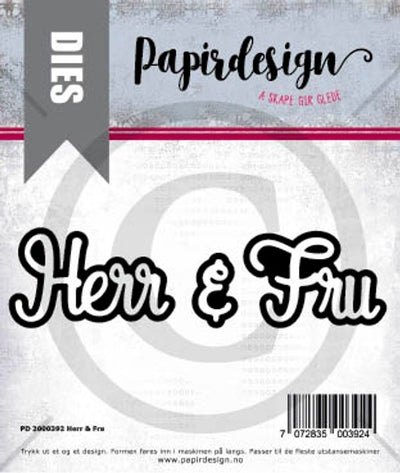 Papirdesign dies - Herr & fru