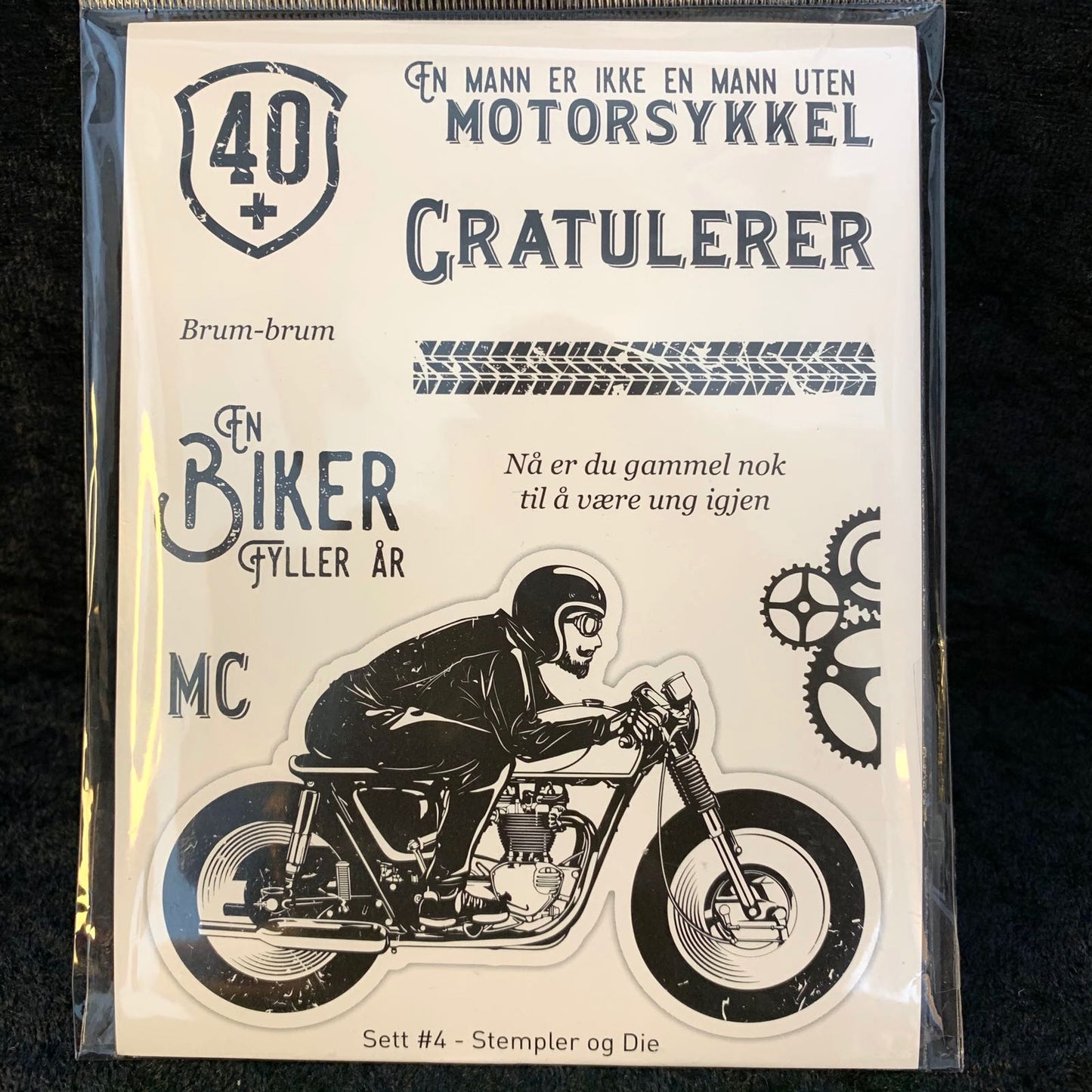 KG Kort & Godt stempelplate  med dies sett#4 motorsykkel
