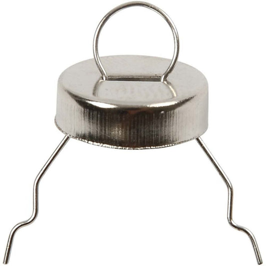 Oppheng til påskeegg, julekuler, kuler, hjerter etc- sølvfarget metall