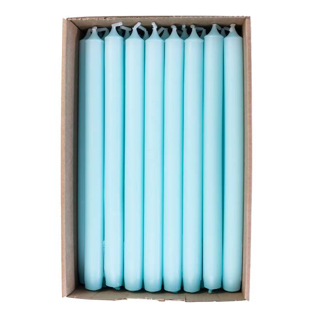 Kronelys Aqua / lys blå  28cm