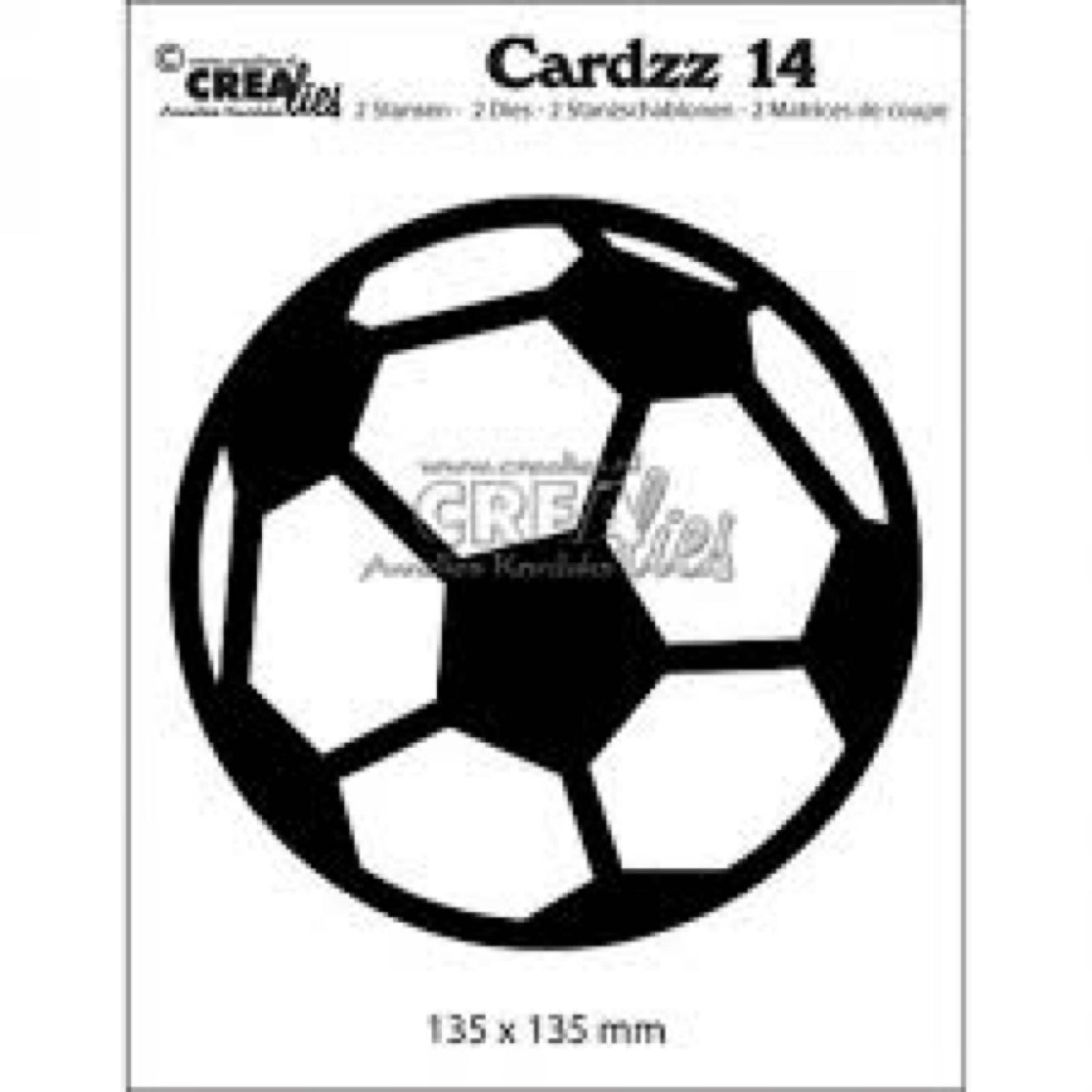 Crealies cardzz soccer ball. Fotballdies, stor