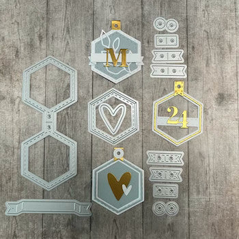 Dan dies - foldemerke sekskant - 7913