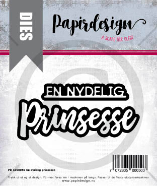 Papirdesign dies - En nydelig prins/prinsesse