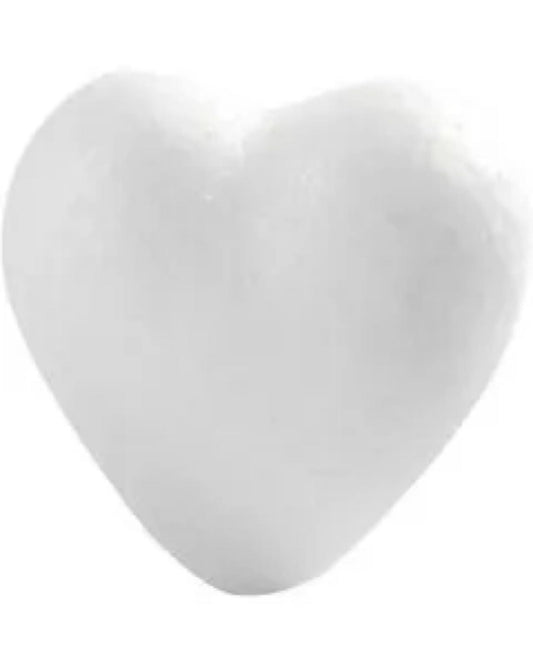 Hjerte isopor, høyde 8cm. Supert å marmorere (marble) og å dekorere med annen dekor/ maling.