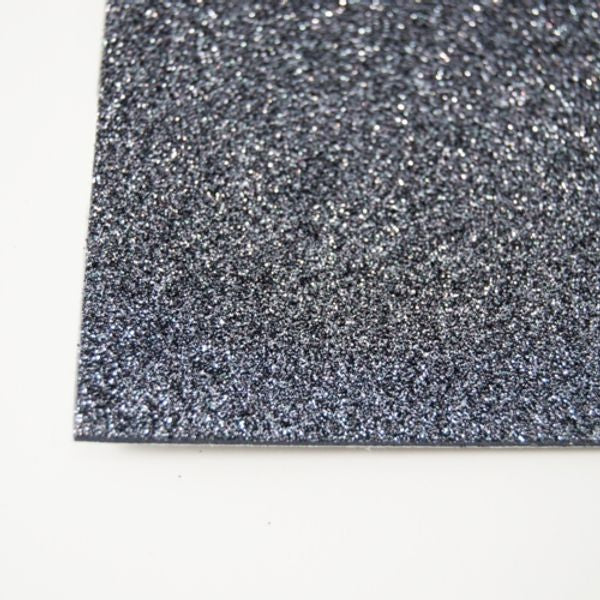 Glitter foam grå/  steel Blue - A4
