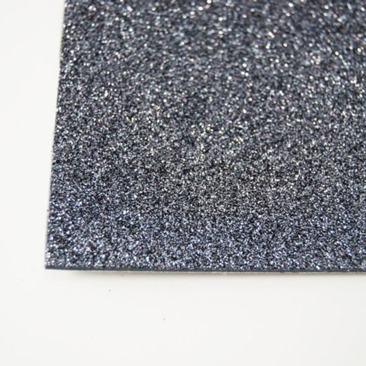 Glitter foam steel Blue , selvklebende A4