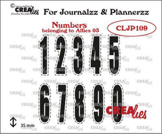 Crealies tall stempler 0-9 H: ca 3,5 cm