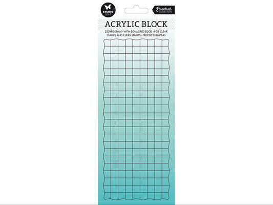 Studio Light - Essentials - Acrylic stamp block – Grid 01