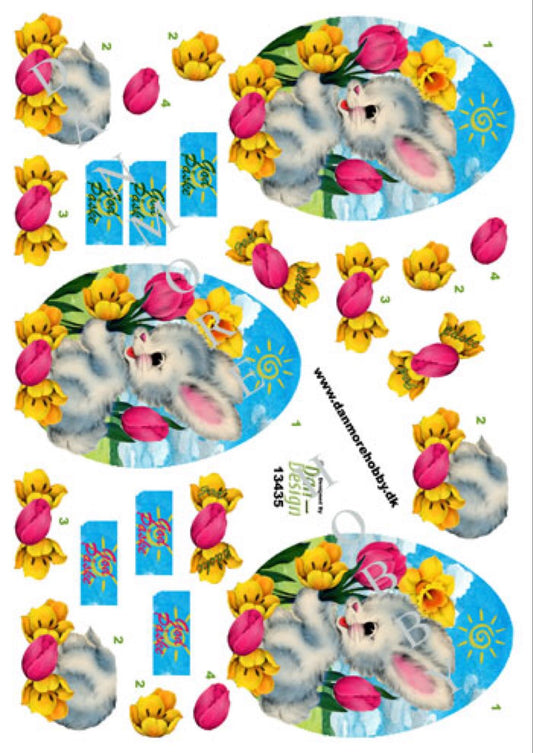 3D klippark Påske  Påskehare