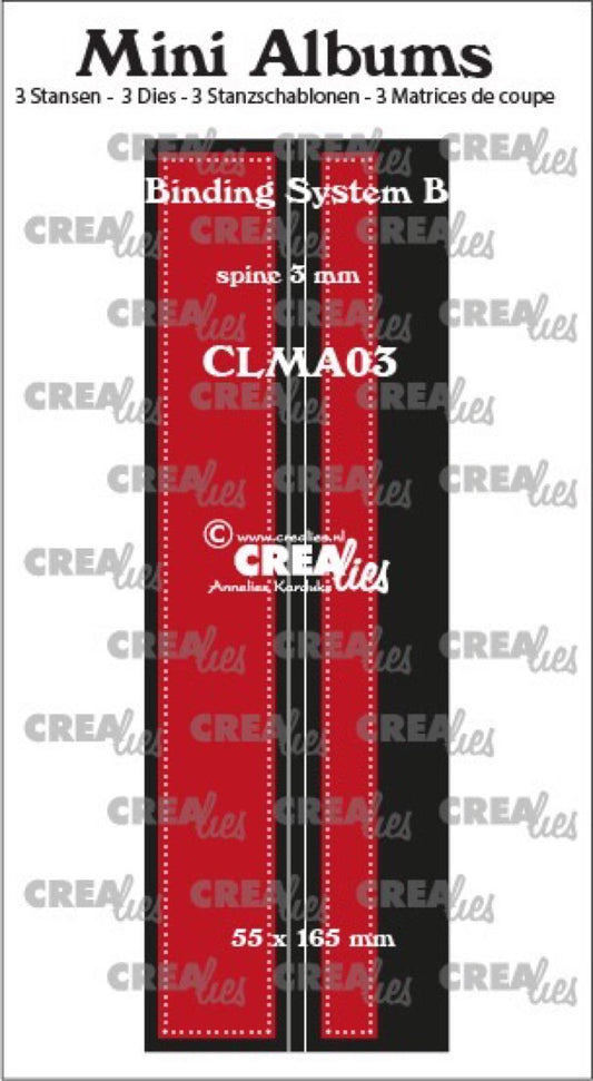 Crealies die, Mini albums binder B 3mm spine, CLMA03