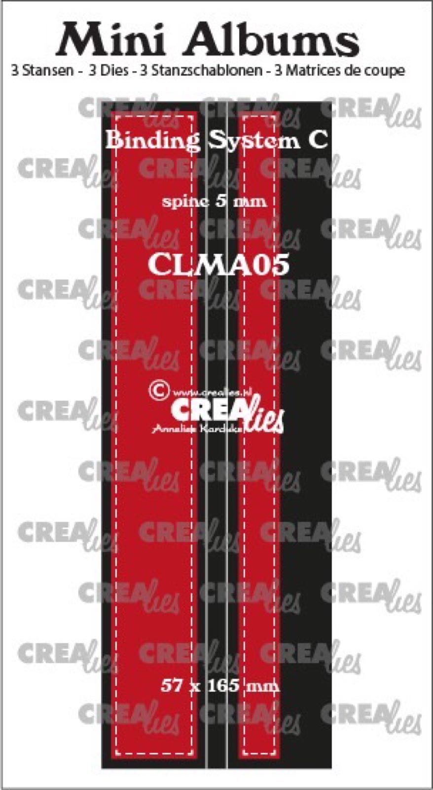 Crealies die, Mini albums binder C 5mm spine, CLMA05