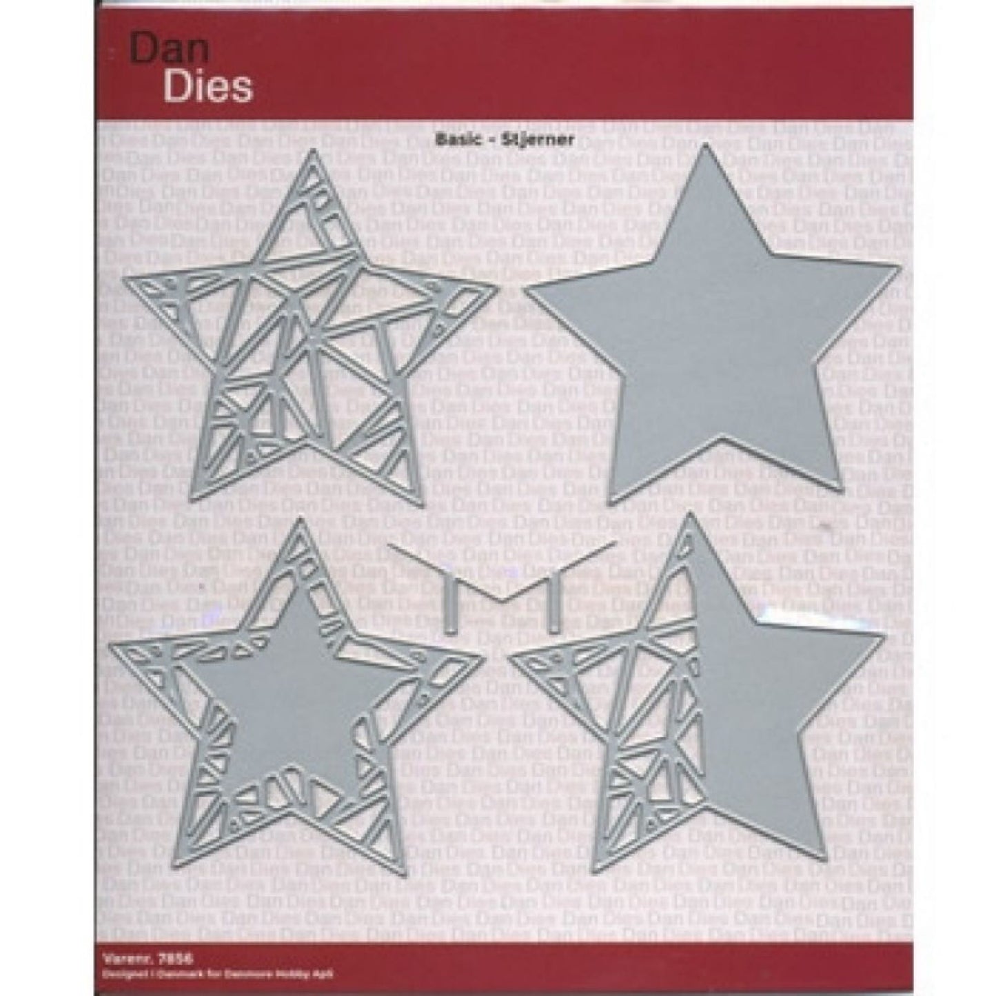 Dan Dies - stjerne (med die til å lage bordkort med «spor», så det kan stå på glasskanten)