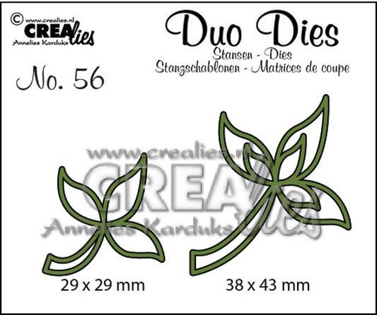 Crealies leaves, duo dies no.56. Blad-dies 10