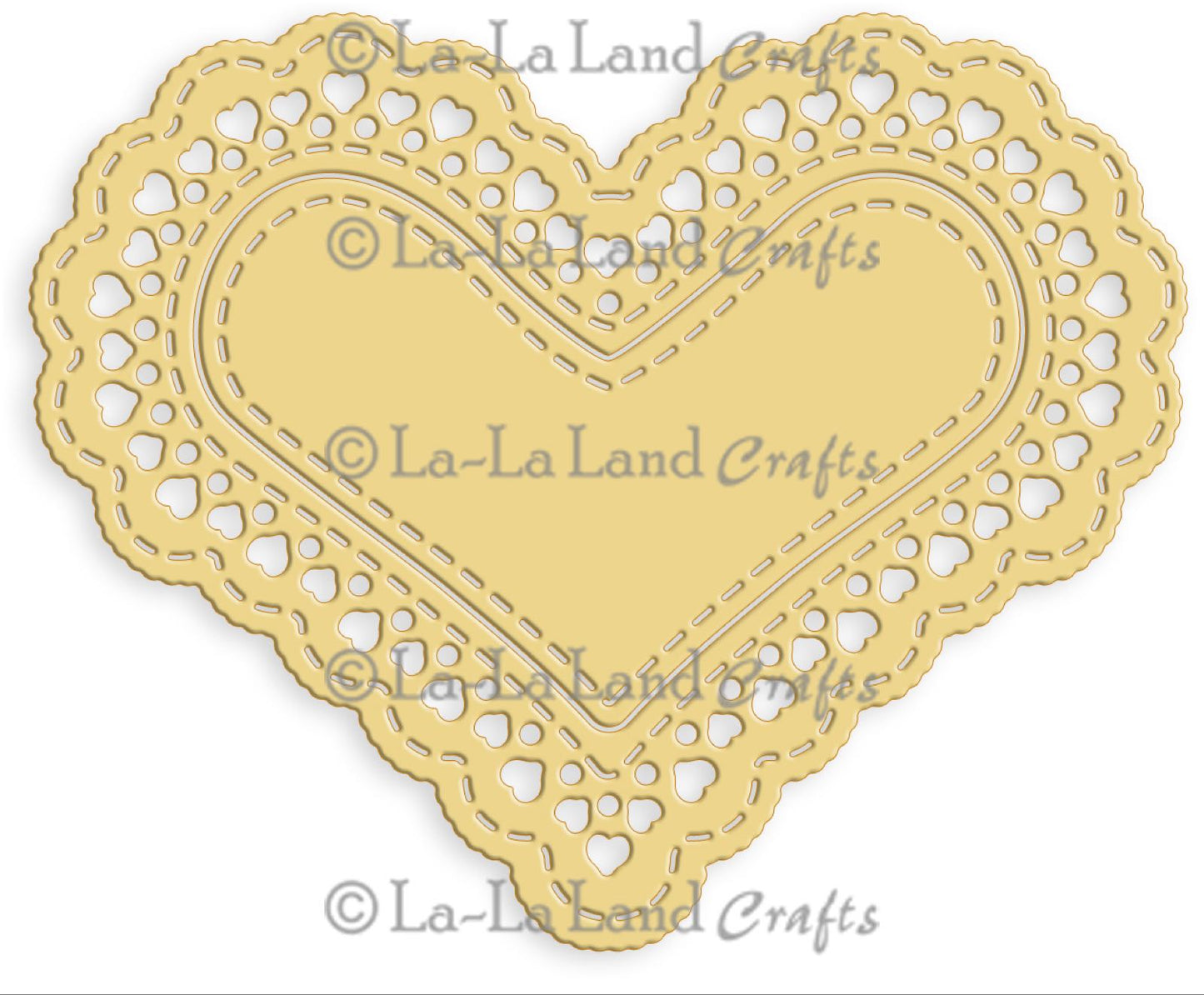 La-la land crafts dies heart doily