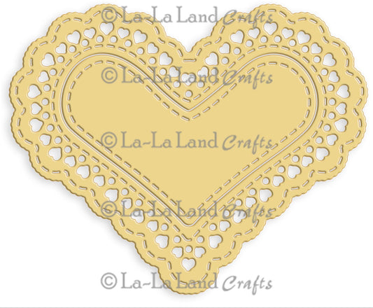 La-la land crafts dies heart doily