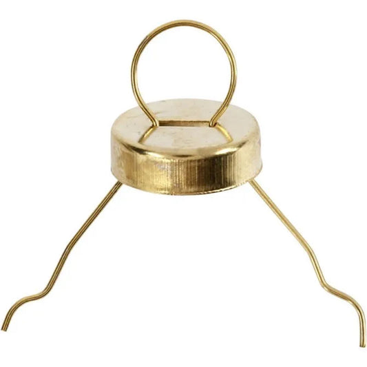 Oppheng til ulike emner, f.eks påske egg, kuler,  ting av isopor m.m. Gullfarget metall. 25 stk.