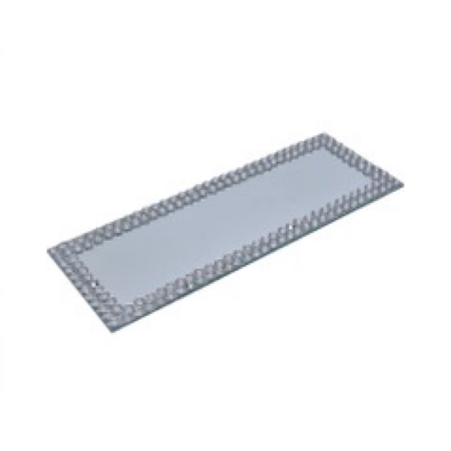 rektangulært Speilfat med bling kant  28,2x10cm