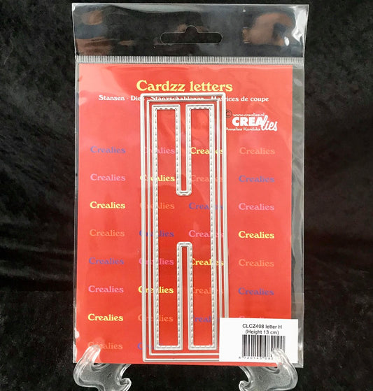 Forhåndsbestill! Kommer snart på lager igjen. Crealies cardzz bokstav die: H h.13cm 3stk dies  i pk
