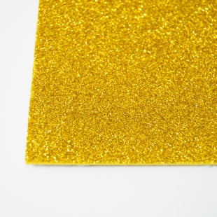 Glitterfoam gul selvklebende A4
