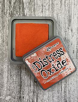 Distress Oxide Ink stempelpute Crackling campfire (sterk orangerød)