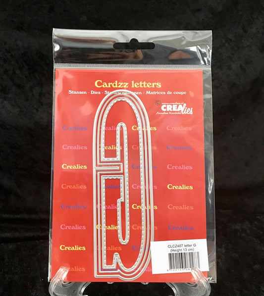 Crealies cardzz bokstav die: G h.13cm 3stk dies  i pk