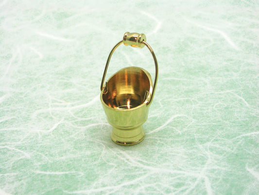 Miniatyr koksbøtte metall, gull