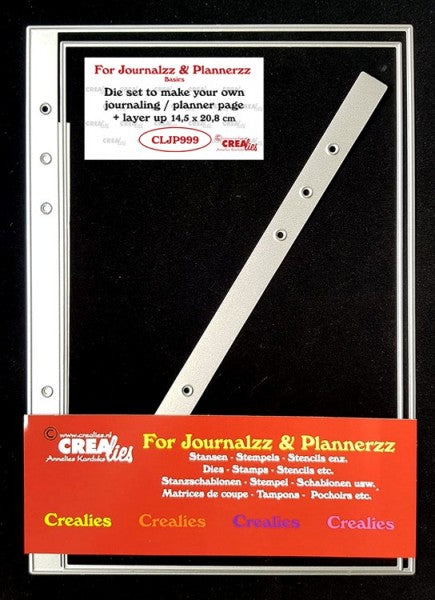 Crealies Albumside-dies som passer feks til Crealies A5 planner package kit