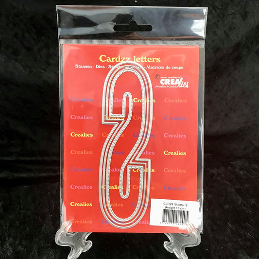 Crealies cardzz bokstav die: S h.13cm 3stk dies i pk