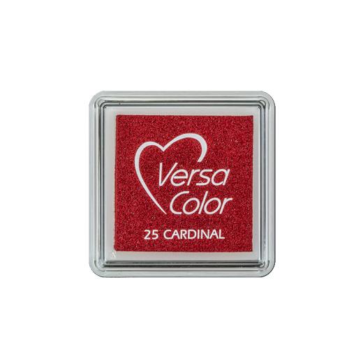 Versacolor inkpad, Cardinal 25, rød sverte, liten stempelpute.