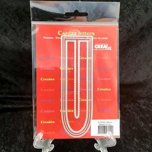 Crealies cardzz bokstav die: U h.13cm 3stk dies i pk