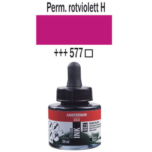 Amsterdam Acrylic Ink - 30ml - Permanent Red Violet Light.