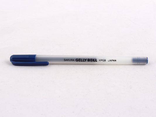 Gelly roll pen blå. Gele blekk. Sakura.