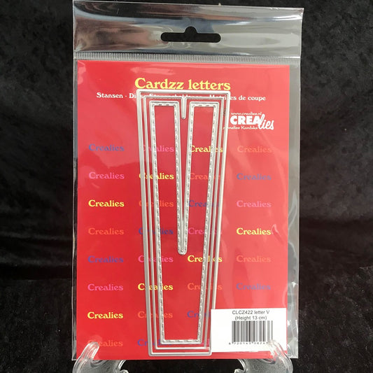 Crealies cardzz bokstav die: V h.13cm 3stk dies i pk
