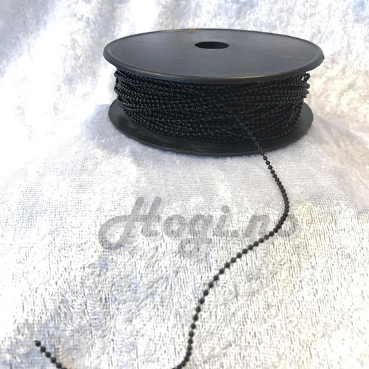 Perlebånd beaded trim - svart D:1,2mm