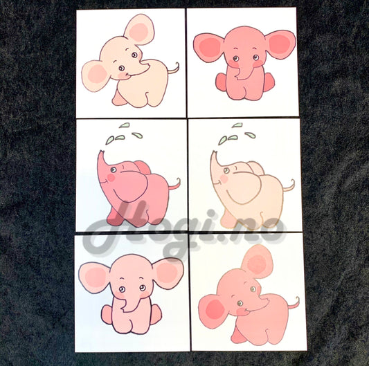 TILBUD! Toppers - motiv - Rosa elefanter 18 stk, 3 ulike design, 9x9cm