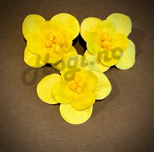 Hogi blomster gul 6stk, Ø ca35mm