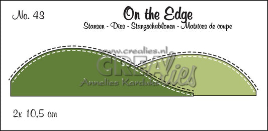 Crealies - On the edge no. 43 kant /bakke/bølge/snow & hills dies
