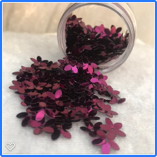 Confetti - paljetter - strøssel - mørk lilla blomst
