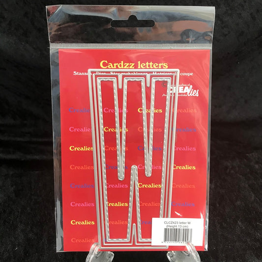 Crealies cardzz bokstav die: W h.13cm 3stk dies i pk