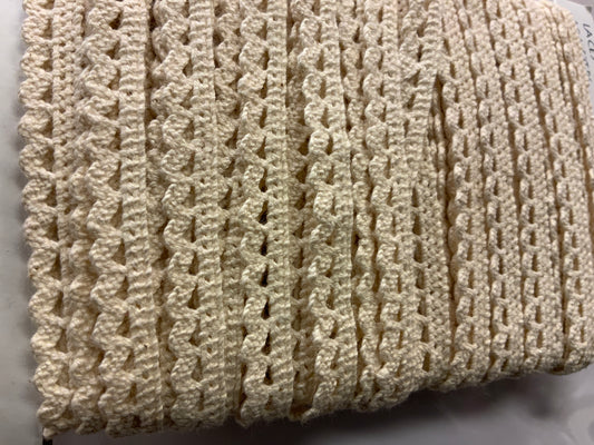 Blonde, bomull, naturfarge, 9mm bredde