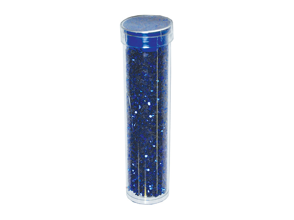 Glitter blå 18 g Grovkornet glitter